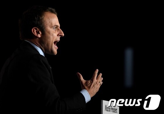 에마뉘엘 마크롱 프랑스 대선후보. © AFP=뉴스1