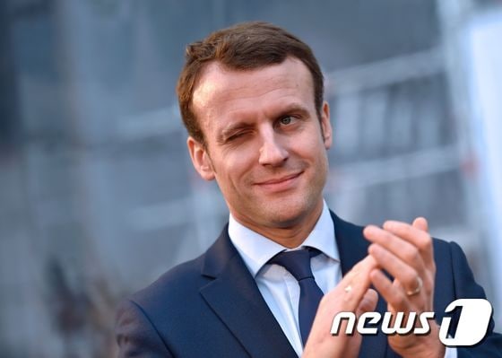 에마뉘엘 마크롱 제25대 프랑스 대통령 당선인. © AFP=뉴스1