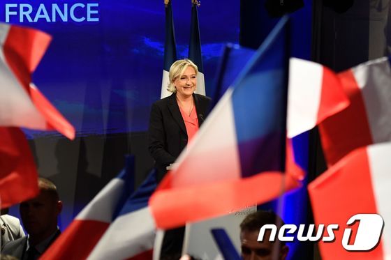 프랑스의 마린 르펜 극우 국민전선(FN) 대선후보. © AFP=뉴스1