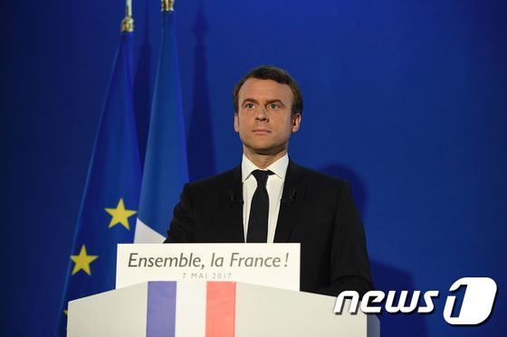 에마뉘엘 마크롱 프랑스 대통령 당선인. © AFP=뉴스1 