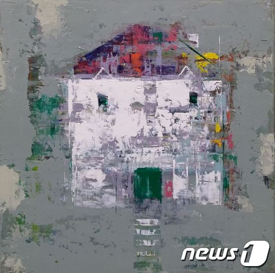 East Side17-H03, 31.8X31.8cm, Oil on canvas, 2017 (선화랑 제공) © News1