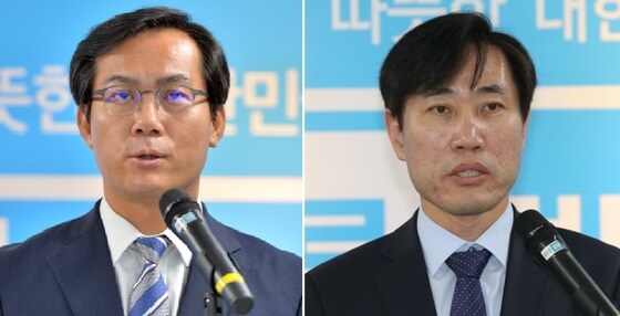 지난 11일 전당대회 출마를 선언한김영우(왼쪽), 하태경 의원. © News1