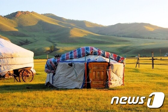 몽골의 전통 가옥 게르. 참좋은여행 제공.© News1