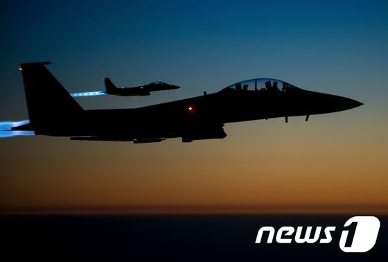 미국 공군 F-15E 스트라이크 이글스 전투기. © AFP=뉴스1