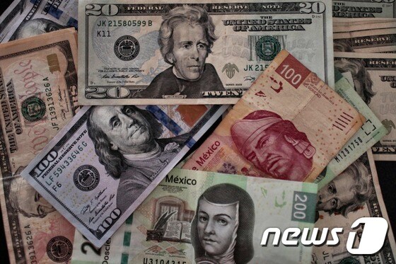 멕시코 페소화와 미국 달러화. © AFP=뉴스1