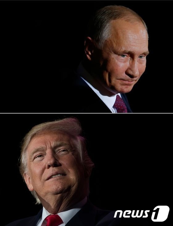 블라디미르 푸틴 러시아 대통령(위)과 도널드 트럼프 미국 대통령. © AFP=뉴스1