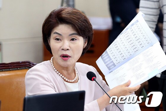 한정애 더불어민주당 의원.  © News1 박정호 기자