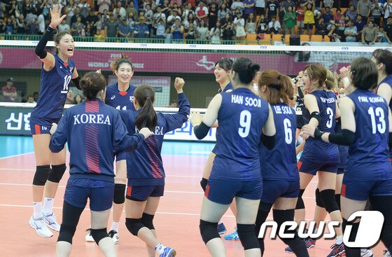 한국 여자배구대표팀./뉴스1 DB © News1 오장환 기자