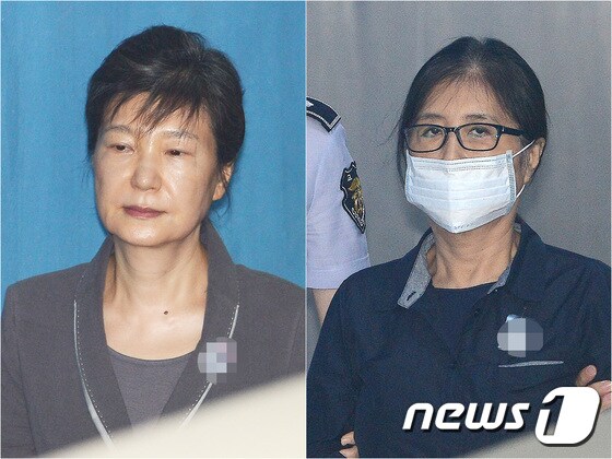 박근혜 전 대통령과 최순실씨 © News1 임세영 기자