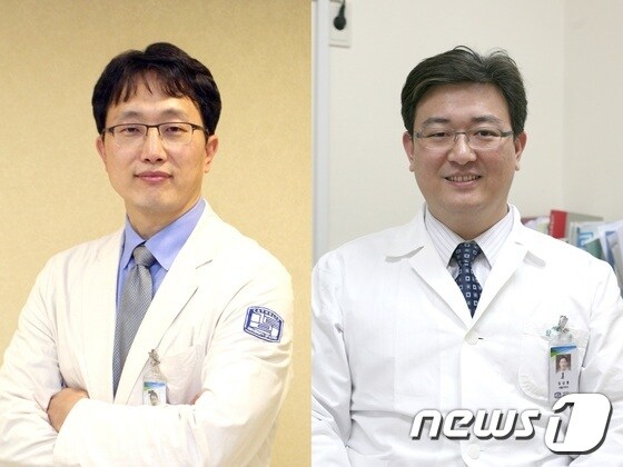 성빈센트병원 신경외과 홍재택(왼쪽) 교수와 재활의학과 임성훈 교수.© News1