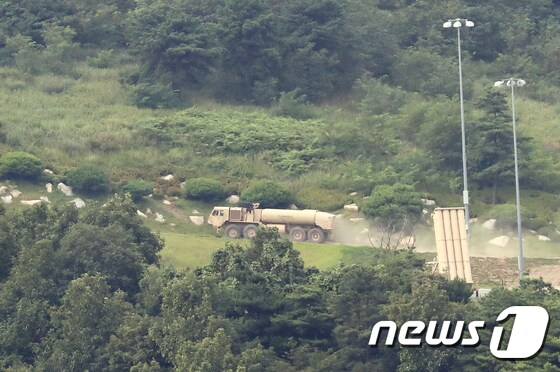 사드 추가 배치가 임박한 경북 성주군 초전면 사드 기지.  2017.8.28/뉴스1 © News1 이종현 기자