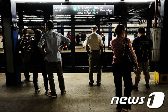 뉴욕 지하철. © AFP=뉴스1