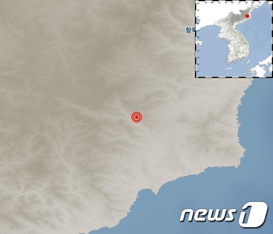 지난 23일 오후 최근 핵실험이 있었던 북한 풍계리 인근에서 규모 3.0의 지진이 발생했다.  (기상청 홈페이지) 2017.9.23/뉴스1