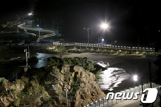 삼척의 밤 빛내는 해안도로. (뉴스1 DB) © News1