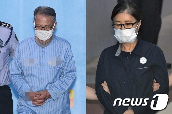 김기춘 전 청와대 비서실장과 최순실씨. © News1