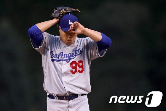 LA 다저스 왼손투수 류현진. /  © AFP=News1