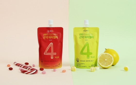 글램디 ‘4kcal 곤약 워터젤리 자두맛(왼쪽), 레몬맛(오른쪽)’© News1