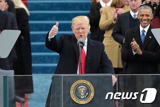 도널드 트럼프 미국 대통령의 취임식. © AFP=뉴스1