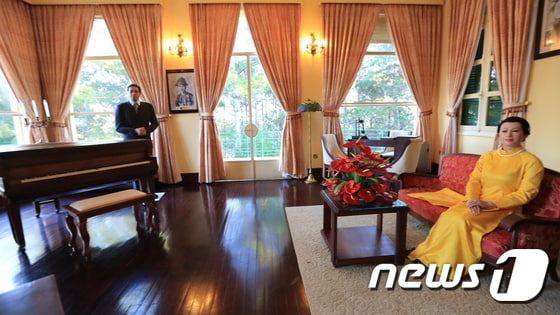 응우옌 왕조의 마지막 황제 가족이 휴양을 위해 찾았던 별장인 '바오다이궁'. 보물섬투어 제공© News1