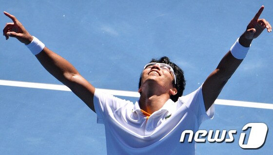 한국 테니스의 간판 정현./뉴스1 DB © AFP=News1