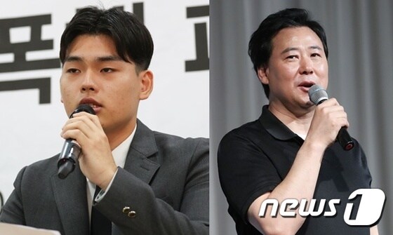 이석철(왼쪽)과 김창환 회장 © News1