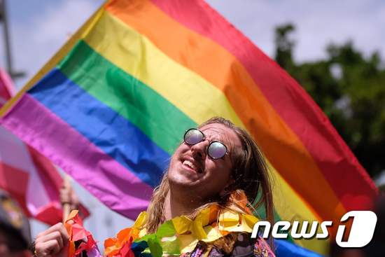 푸에르토리코 산후안에서 열린 게이 퍼레이드에 참석한 성소수자. © News1 (자료사진)
