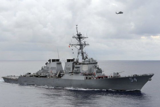 대만해협 통과 작전을 수행한 미군함 커티스 윌버호 - 미 국방부 홈피 갈무리