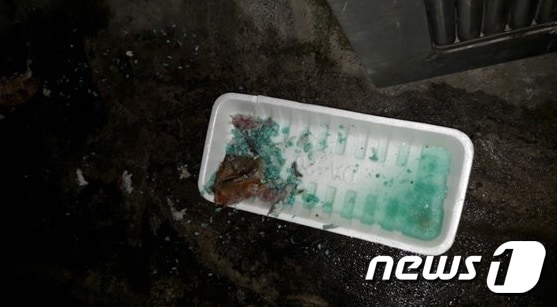 쥐약을 뿌린 음식.(사진 케어 제공)© News1