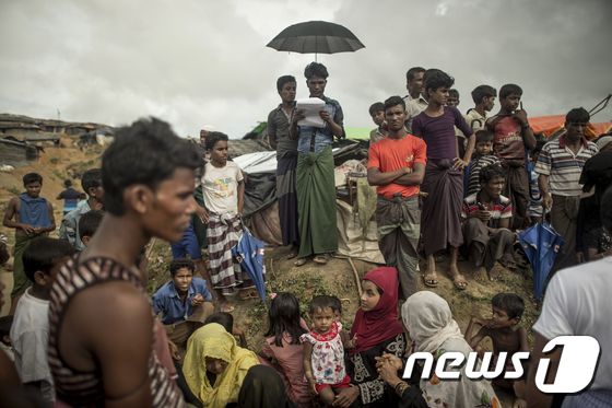 미얀마 군부의 탄압을 피해 방글라데시로 탈출한 이슬람계 소수민족 로힝야족 <자료사진> © AFP=뉴스1