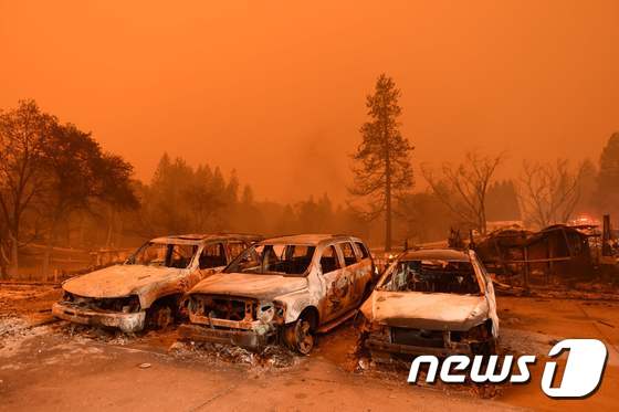 미 캘리포니아주 파라다이스의 한 주차장의 모습 <자료사진> ⓒ AFP=뉴스1
