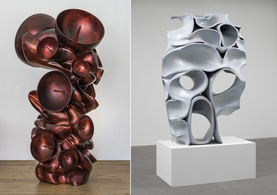 토니 크랙 작품 'Listener', 2015(왼쪽)와 'Skull', 2016.(우손갤러리 제공)