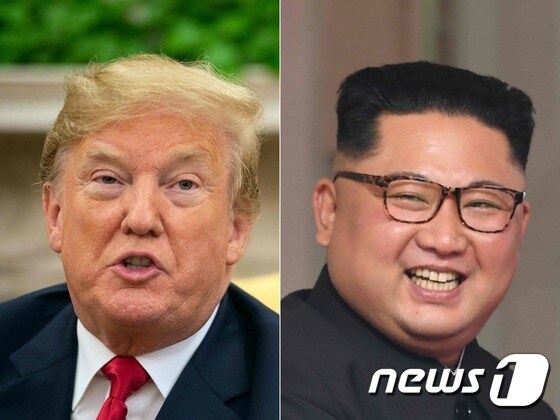 도널드 트럼프 미국 대통령(좌)과 김정은 북한 국무위원장(우). © AFP=뉴스1