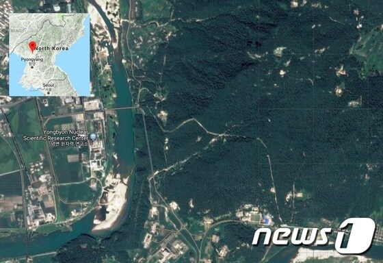 북한 영변 지역의 인공위성 이미지.(IBS 제공) © News1