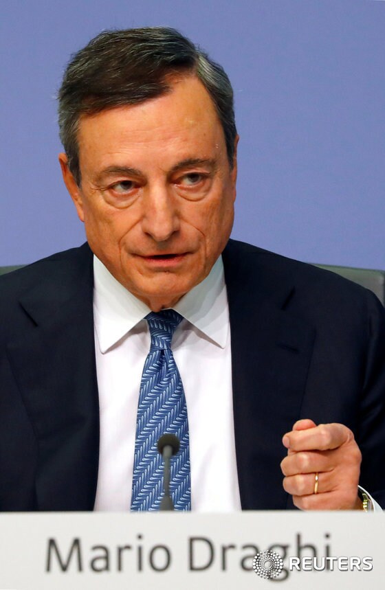 마리오 드라기 유럽중앙은행(ECB) 총재.©로이터=News1