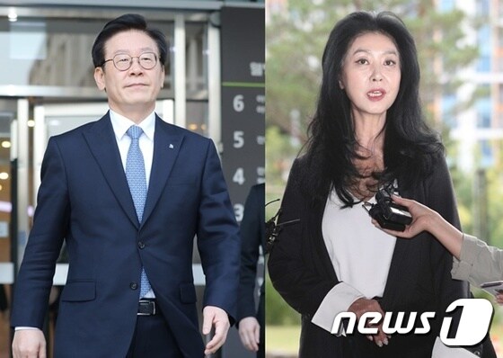 (왼쪽부터) 이재명, 김부선(뉴스1 DB) © News1