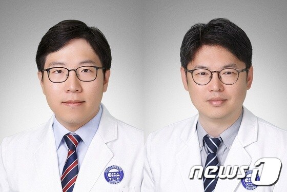 분당차병원 종양내과 김찬 교수(왼쪽)와 전홍재 교수 © News1