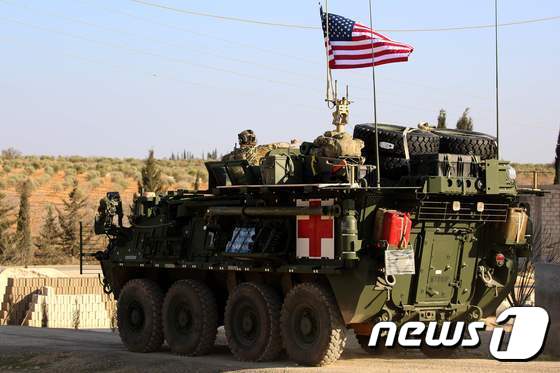 시리아에서 활동 중인 미군 호송대. © AFP=뉴스1