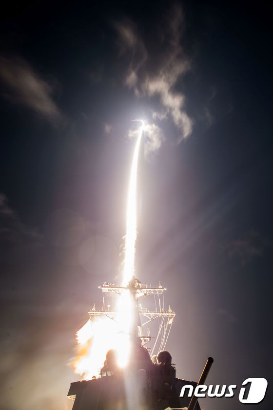 지난해 2월 실시된 'SM-3 블록 2A' 요격미사일 실험. © AFP=뉴스1