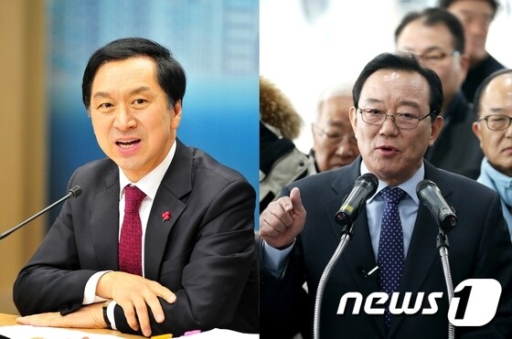 김기현 울산시장(왼쪽)과 송철호 더불어민주당 울산시당 인재영입위원장. © News1