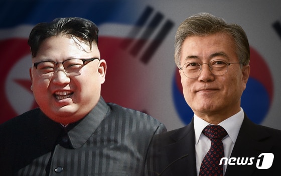 김정은 북한 국무위원장(왼쪽)과 문재인 대통령. © News1