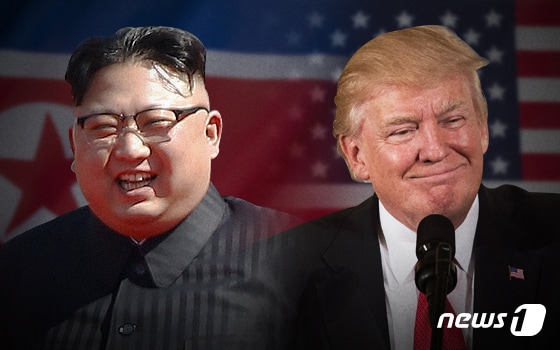 김정은 북한 국무위원장(왼쪽)과 도널드 트럼프 미국 대통령. © News1 이은주 디자이너
