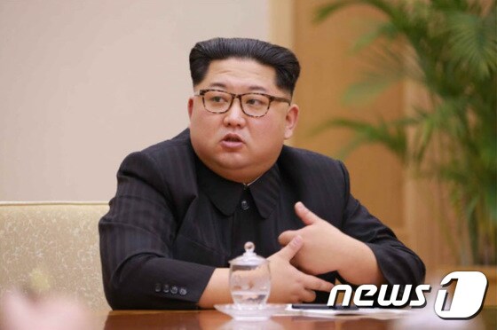 김정은 북한 노동위원장.(노동신문) 2018.4.10/뉴스1