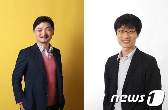 각각 카카오와 네이버의 창업자인 김범수 카카오 이사회 의장(왼쪽)과 이해진 네이버 글로벌투자책임자(CGO).© News1