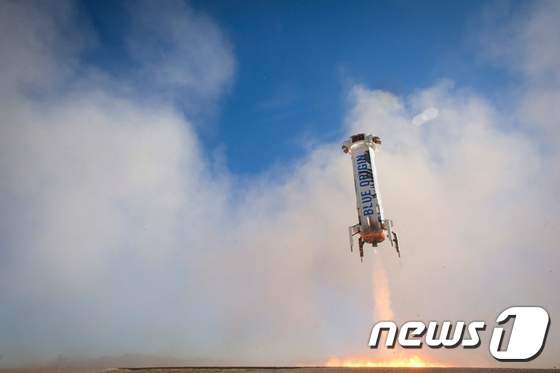 2016년 4월 실행된 블루 오리진 로켓 엔진 시험. <자료사진> © AFP=뉴스1