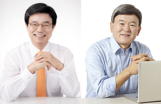 6·13 제주도교육감 선거에 출마한 이석문 예비후보와 김광수 예비후보(지지도 순).© News1