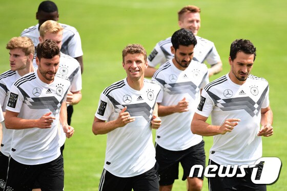월드컵 2연패에 도전하는 독일 축구대표팀. © AFP=News1