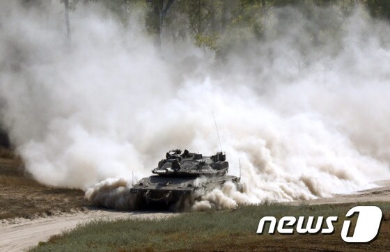 가자지구 국경지대에 배치된 이스라엘 군병력.(자료사진) © AFP=뉴스1