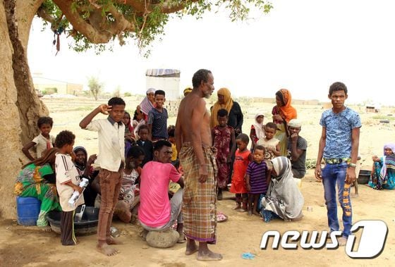 호데이다에서 도망쳐 나온 예멘 사람들의 모습 <자료사진> © AFP=뉴스1