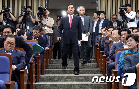 김성태 자유한국당 당대표 권한대행 겸 원내대표. 뉴스1 © News1 박정호 기자