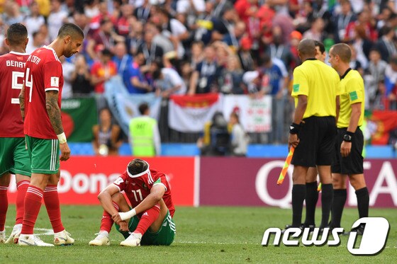 모로코가 2018 러시아월드컵 A조에서 이란, 포르투갈에 패하며 탈락했다. © AFP=News1
